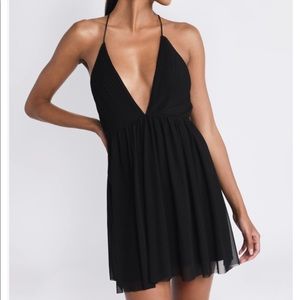 Tobi black skater dress